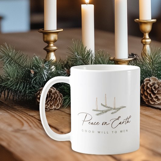 Personalisierter Weltfrieden Weihnachtsgeschenk Kaffeetasse