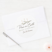 Personalisierter Weltfrieden Weihnachtsgeschenk Runder Aufkleber (Umschlag)