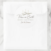 Personalisierter Weltfrieden Weihnachtsgeschenk Runder Aufkleber (Tasche)