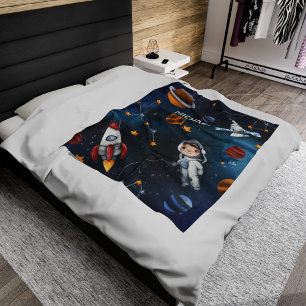 Personalisierter Weltraum-Astronauten-Shuttle Fleecedecke