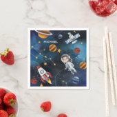 Personalisierter Weltraumfahrer Serviette (Beispiel)