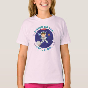 Personalisierter Weltraumjunge Birthday Sister T-Shirt