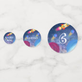 Personalisierter Weltraumtag Konfetti (Vorderseiten)