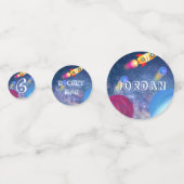 Personalisierter Weltraumtag Konfetti (Rückseiten)