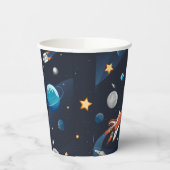 Personalisierter Weltraumtag Pappbecher (Links)