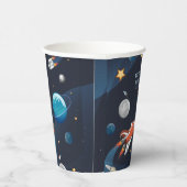 Personalisierter Weltraumtag Pappbecher (Rechts)