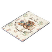 Personalisierter Western-Boho-Line-Tanz Notizblock (Linke Seite)