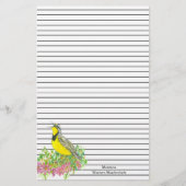 Personalisierter Western Meadowlark Letter Writing Briefpapier (Vorderseite)