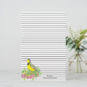Personalisierter Western Meadowlark Letter Writing Briefpapier (Stehend Vorderseite)