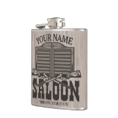 Personalisierter Western Rifle Guns Old Saloon Bar Flachmann (Links)