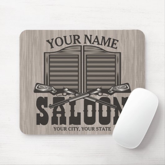 Personalisierter Western Rifle Guns Old Saloon Bar Mousepad (Mit Mouse)