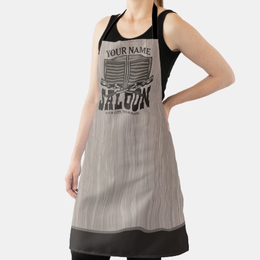 Personalisierter Western Rifle Guns Old Saloon Bar Schürze (InSitu)