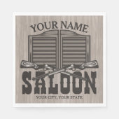 Personalisierter Western Rifle Guns Old Saloon Bar Serviette (Vorderseite)