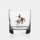 Personalisierter Western Rodeo Cowboy Cowgirl Whiskyglas (Vorderseite)