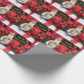 Personalisierter Western Snowman's Wrapping Paper Geschenkpapier (Ecke)