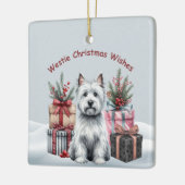 Personalisierter Westie mit Geschenken Ornament (Links)