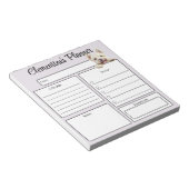 Personalisierter Westie-Tagesplaner Notizblock (angewinkelt)