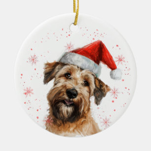 Personalisierter Wheaten Terrier Hund Weihnachten Keramik Ornament