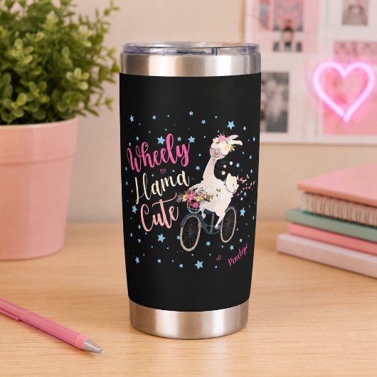 Personalisierter Wheely Llama Cute  Thermobecher