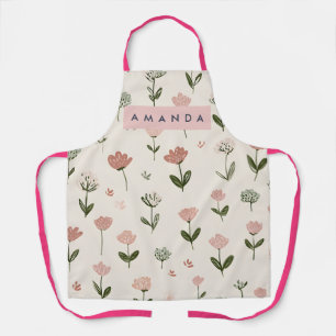 Personalisierter Whimsical Blush Gartenstil Schürze