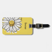Personalisierter Whimsical Daisy Gepäcktag Gepäckanhänger (Vorderseite horizontal)