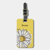 Personalisierter Whimsical Daisy Gepäcktag Gepäckanhänger (Vorderseite vertikal)