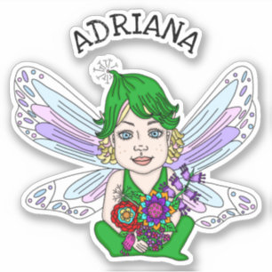 Personalisierter Whimsical Fairy Name      Aufkleber