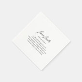 Personalisierter Whimsical Fun Facts Wedding Paper Serviette (Ecke)