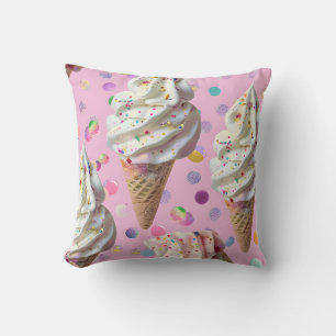 Personalisierter Whimsischer Pastell-Eiscreme-Tra Kissen