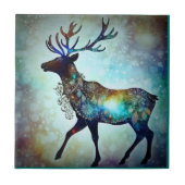 Personalisierter Whimsischer Weihnachtsbaum Fliese (Vorderseite)