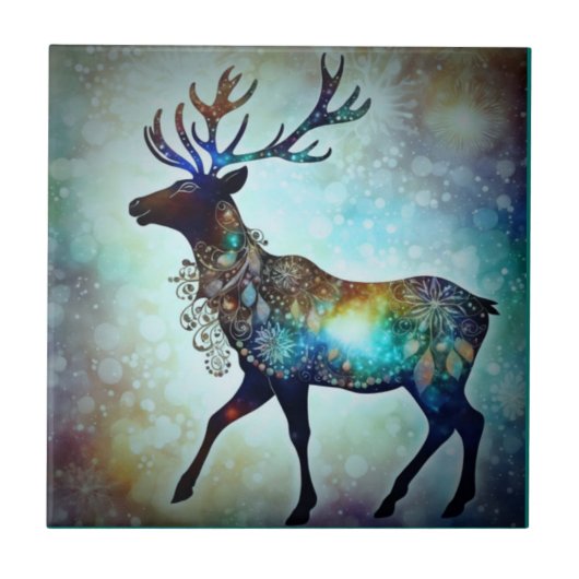 Personalisierter Whimsischer Weihnachtsbaum Fliese (Vorderseite)