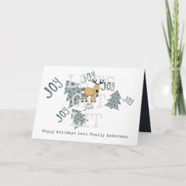 Personalisierter Whimsischer Weihnachtsfest Rustik Karte