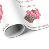Personalisierter Whimsy Pink Geschenkpapier (Rolleneckpunkt)