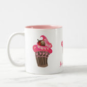 Personalisierter Whimsy Pink Zweifarbige Tasse (Links)