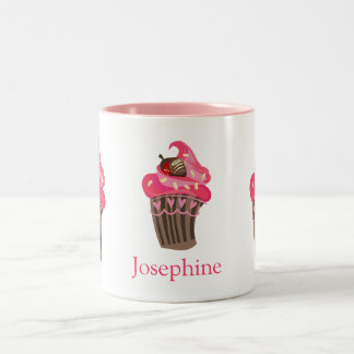 Personalisierter Whimsy Pink Zweifarbige Tasse