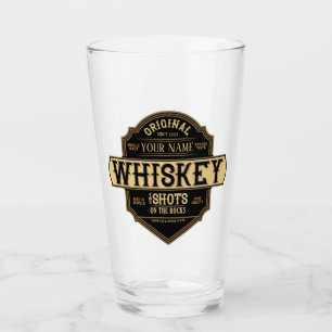 Personalisierter Whiskey auf der Rocks Liquor Labe Glas