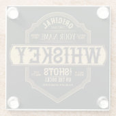 Personalisierter Whiskey auf der Rocks Liquor Labe Glasuntersetzer (Rückseite)