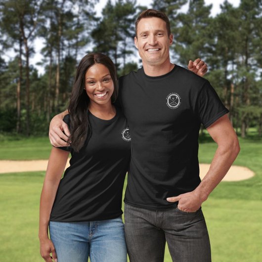 Personalisierter White Golf Club Name Briefmarke T-Shirt