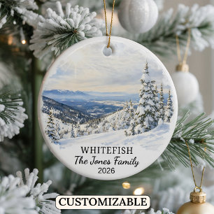 Personalisierter Whitefish-Schmuck, Maßanfertigung Keramik Ornament