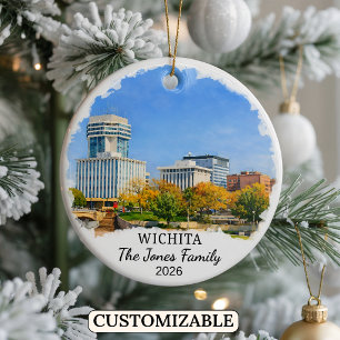 Personalisierter Wichita-Schmuck, Benutzerdefinier Keramik Ornament