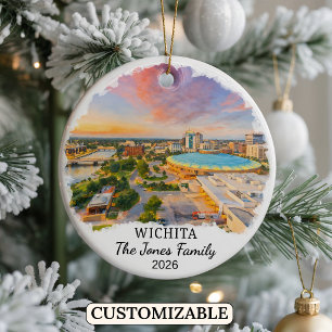 Personalisierter Wichita-Schmuck, Benutzerdefinier Keramik Ornament
