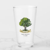 Personalisierter Wiedersehen-Baum-Cousin Glas (Vorderseite)