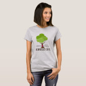 Personalisierter Wiedersehen-Baum Herz T-Shirt (Vorne ganz)