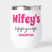 Personalisierter Wifey's Sippy Cup Wine Tumbler (Links)
