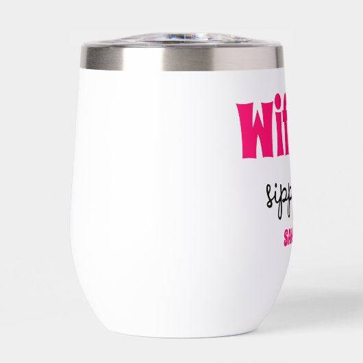 Personalisierter Wifey's Sippy Cup Wine Tumbler (Vorderseite)