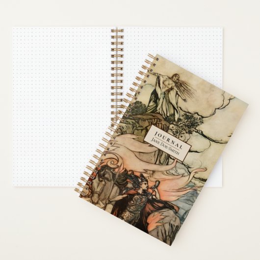 Personalisierter Wikingmythos Wagner Dotted Journa Notizblock (Innen)