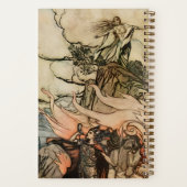 Personalisierter Wikingmythos Wagner Dotted Journa Notizblock (Rückseite)