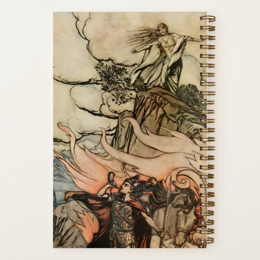 Personalisierter Wikingmythos Wagner Dotted Journa Notizblock (Rückseite)