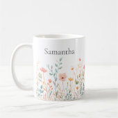 Personalisierter Wildblumen-Alltag Kaffeetasse (Links)