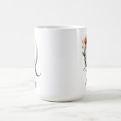 Personalisierter Wildblumen-Anfangsbuchstabe-Tasse Kaffeetasse (Mittel)